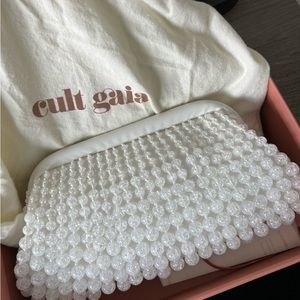 Cult Gaia clear nia clutch BNWT